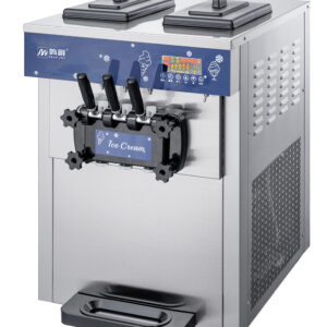 Commercial Vertical Triple Head Soft Serve Ice Cream Machine - 25-38L/H Output, 3-Flavor for Dessert Shops & Fast Food