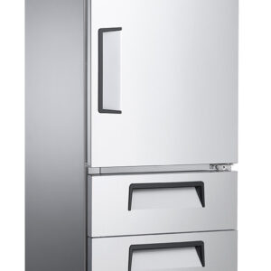 Commercial Upright Refrigerator & Freezer - 450L Capacity, Air/Direct Cooling, Dual Temperature for Kitchen & Foodservice