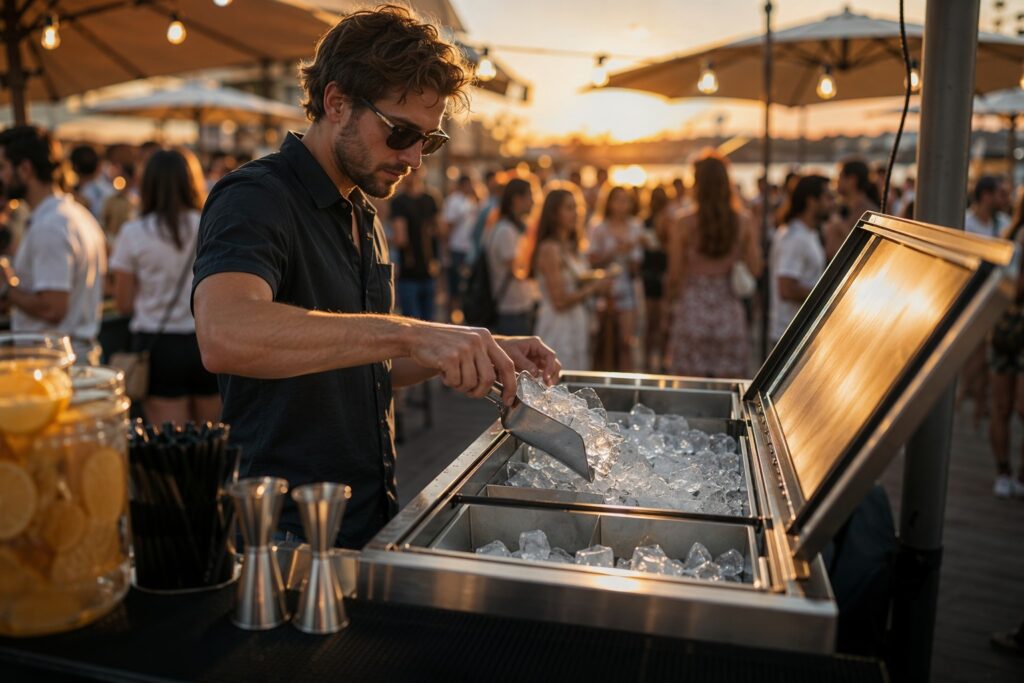 2026 Sustainable and flexible kitchen setup with HuaChill modular ice machines