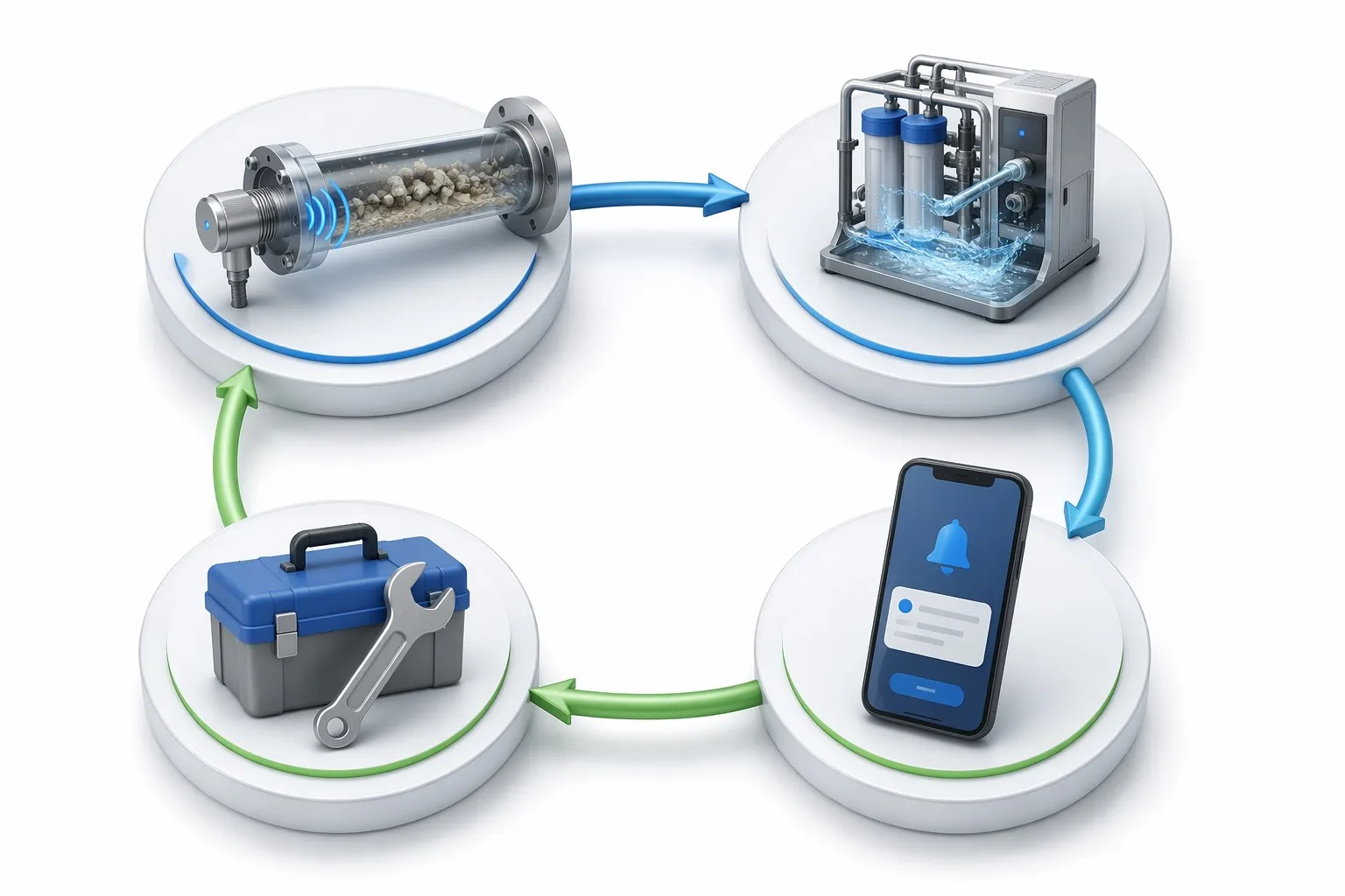 Smart self-healing loop flowchart for IoT refrigeration